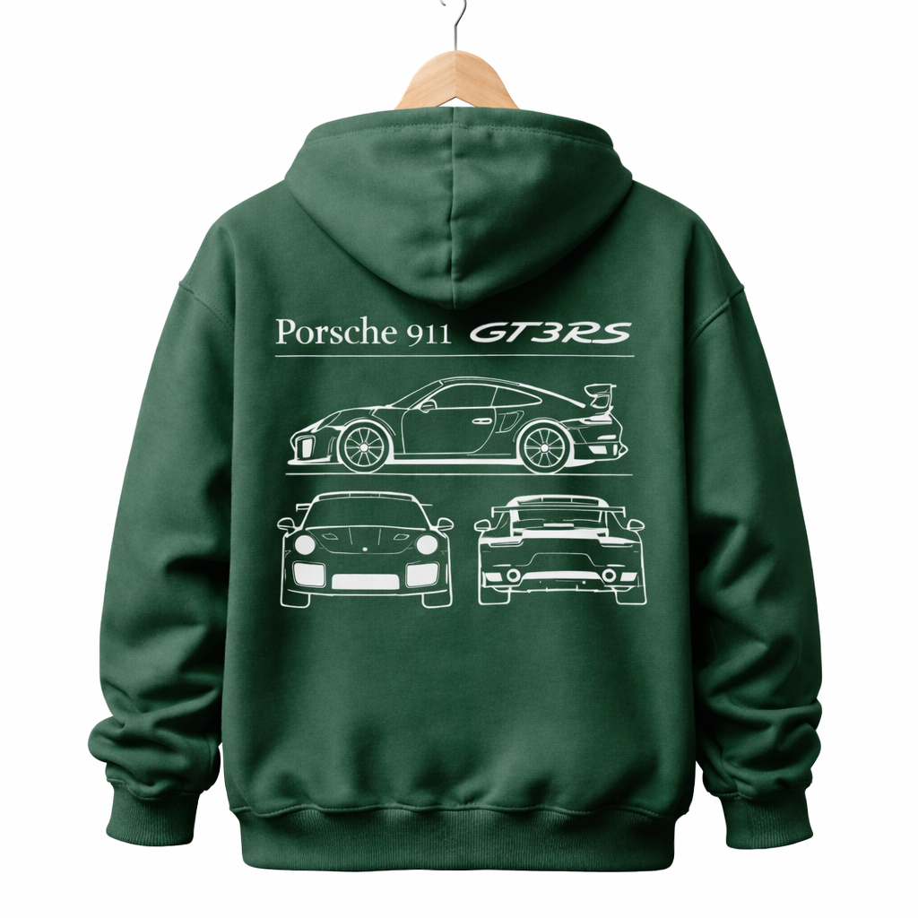 GT3Rs dark green hoodie