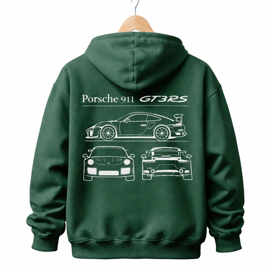 GT3Rs dark green hoodie